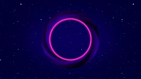 Glowing Black Hole Eclipse Stock Footage 335630426