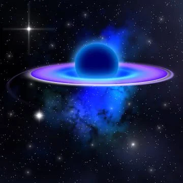 Glowing black hole Stock Illustration