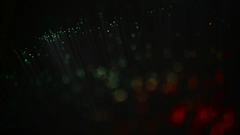 Glowing , blinking abstract optical fibres Stock Footage 112107954