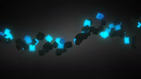 Glowing blue 3D cubes wave loopable background 4k (4096x2304) Stock Footage 61195538