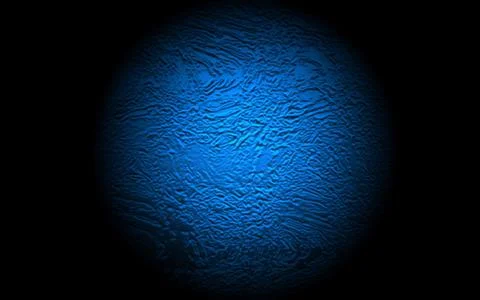 Glowing blue 3d orb in black space background Stock Illustration