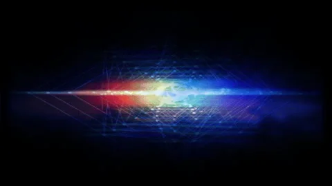 Glowing Blue Abstract Background with Stars and Motion Effects Stock Footage 296526741