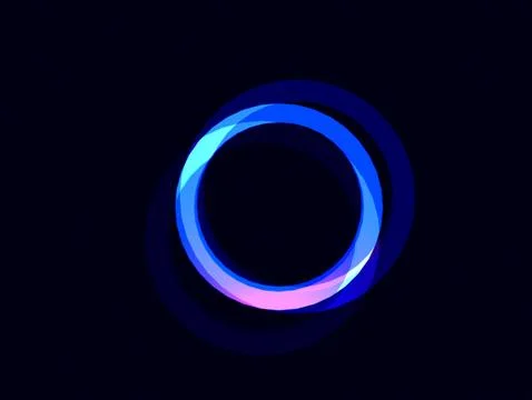 Glowing blue abstract circle Illustrazione stock