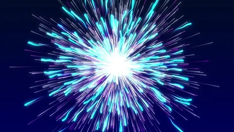 Glowing blue abstract light burst energy explosion a radiant with bright 스톡 동영상 336809523