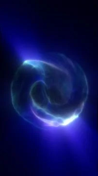 Glowing blue abstract orb on a dark background, suggesting plasma energy, c.. Stock Illustration