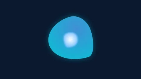 A glowing blue abstract organic shape isolated on a dark solid background Video stock 335118275