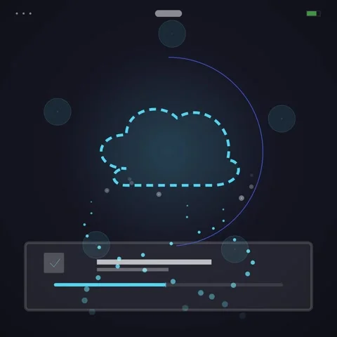 Glowing blue abstract technology network connecting dots on dark futuristic.. Stock Footage 344777395