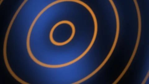 Glowing Blue and Orange Concentric Rings Seamless Loop Stock Footage 340543372