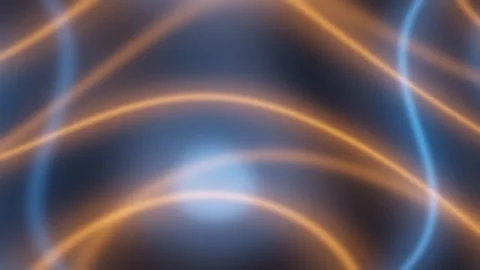 Glowing blue and orange light curves Stock Footage 339678248