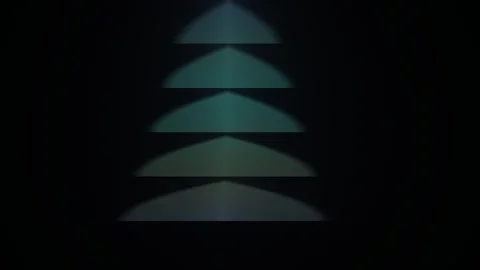 Glowing blue and orange triangle shapes on black background. Stock Footage 336229160