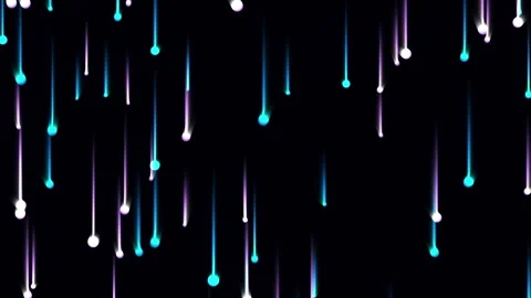 Glowing Blue and Purple Light Trails Falling Downward 4K Stock Footage 337331873