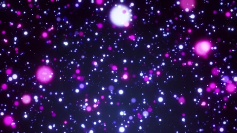 Glowing blue and purple particles on a dark background Particle animation Stock Footage 308149800