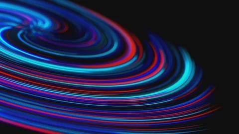 Glowing blue and red lines. Abstract animation technology. A funnel that sucks Stock Footage 128385871