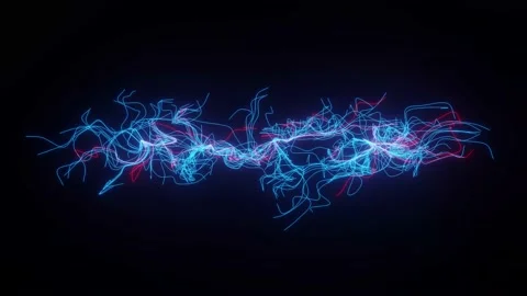 Glowing blue and red space particles. Stock Footage 145037524