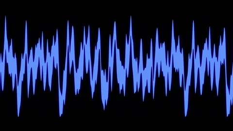 Glowing Blue Audio Waveform Equalizer 4K Seamless Loop Vídeos de archivo 336535581