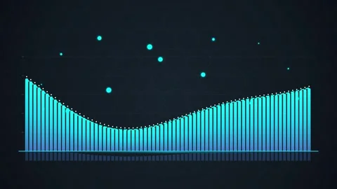 Glowing Blue Bar Chart Data Visualization, Financial Growth, Digital Abstra.. Stock Footage 346661172