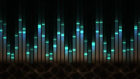 Glowing blue bars on black background. Stock Footage 334678500
