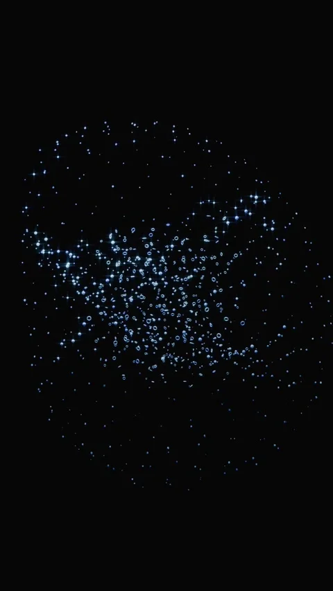Glowing blue binary code particles swirling in a sphere animation Stock Footage 346663152