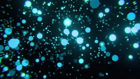 Glowing Blue Bokeh Particles Floating in Deep Space Background Loop. 4K Stock Footage 327958955