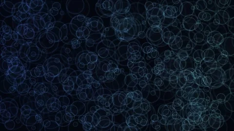 Glowing Blue Bubble Circles Seamless Loop Stock Footage 340528157