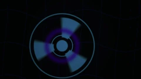 Glowing Blue CD on Black Background. Stock Footage 340016475