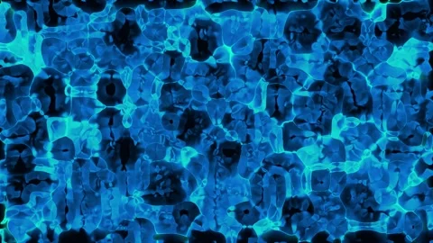 Glowing blue cellular structures with dark background and copy space for sc.. Stock Footage 340948893