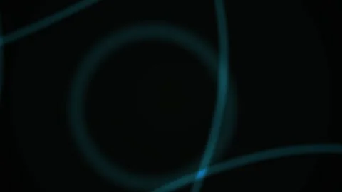 Glowing blue circle on black background with lines and dots. Stock Footage 335950147