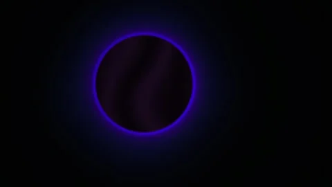 Glowing blue circle on black background. Stock Footage 340016468