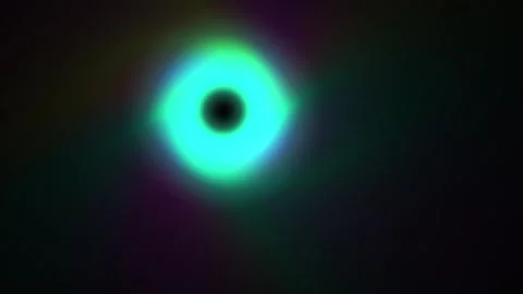 Glowing blue circle with black center. Stock Footage 340016534