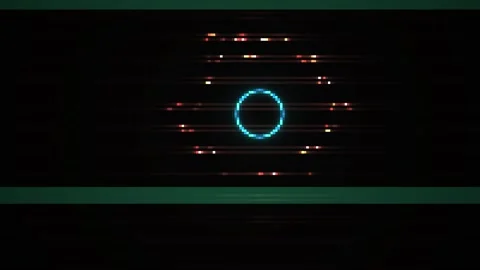 Glowing Blue Circle Digital Animation Technology. Stock Footage 334874202