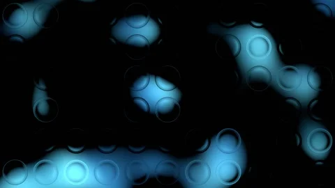 Glowing Blue Circle Grid Fluid Loop Stock Footage 335092237