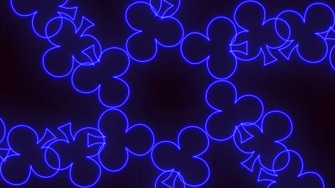 Glowing blue circle pattern forms flower design Vídeo Stock 278071919