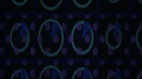 Glowing blue circles on dark background. Stock Footage 335514402