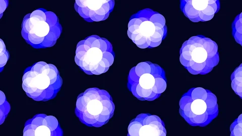 Glowing blue circles pattern on black background Stock-Footage 317110444