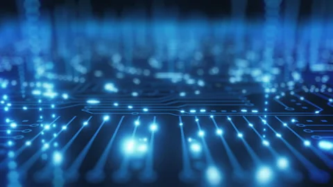 Glowing Blue Circuit Board Technology Background Stock Footage 297699774