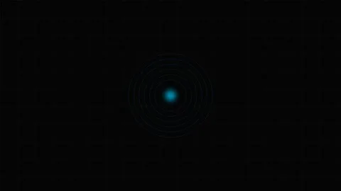 A glowing blue circular core surrounded by geometric digital interface lines Stock Footage 339617216