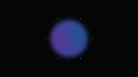 A glowing blue circular gradient light feature against a solid black backgrou Stock Footage 339619345