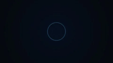 A glowing blue circular light pattern centered against a dark black backgroun Stock Footage 339617398