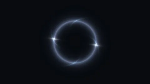 Glowing Blue Circular Light Trails Seamless Loop Stock Footage 340646882