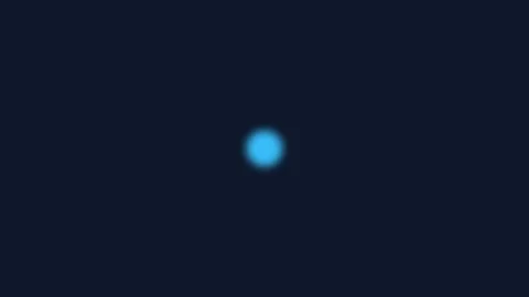 A glowing blue circular pulse icon against a solid dark navy blue background Stock Footage 339618533