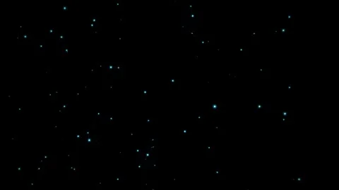 Glowing blue data network nodes and connecting lines drifting across a dark back Stock Footage 348012393