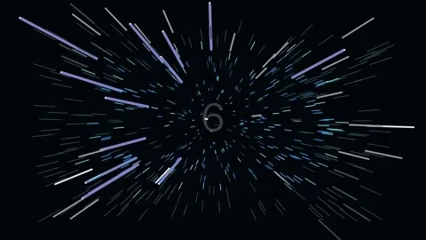 Glowing blue digital data lines radiating from a central point on black bac.. Stock Footage 342116906