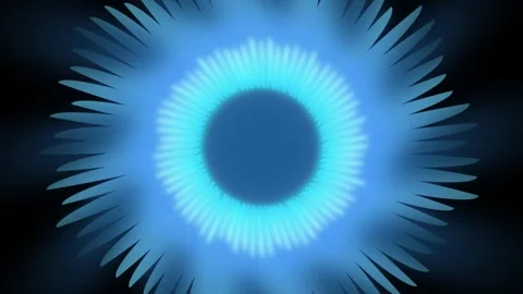 Glowing blue digital iris pulses in a seamless loop Stockbeeldmateriaal 342861908