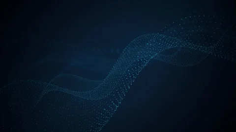 Glowing blue digital particles flow in a seamless loop Stock Footage 341401752