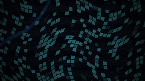Glowing blue digital pixels on dark background. Stock Footage 335950628