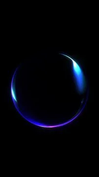 Glowing blue digital sphere with smooth neon gradient reflections creating .. 스톡 일러스트