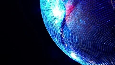 Glowing blue disco ball Stock Footage