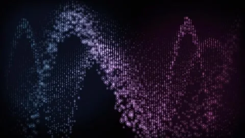 A glowing blue DNA double helix waves in a seamless loop Stock Footage 341401601