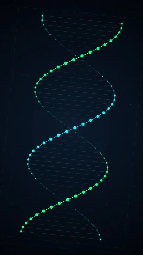 Glowing blue dna double helix molecular structure animation science researc.. Stock Footage 344935683