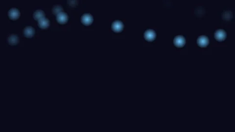 Glowing blue dots arranged in a horizontal pattern on black 库存影片 335255874